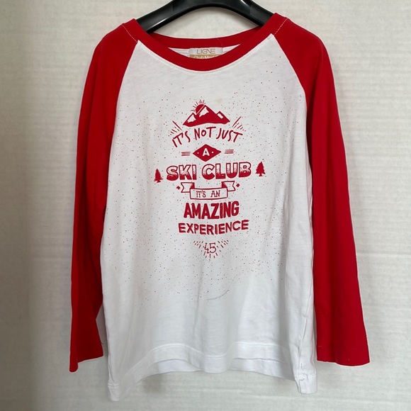 Club Med Boys Ski Club Number 45 Long-sleeve t-shirt Size 8 - Picture 1 of 6